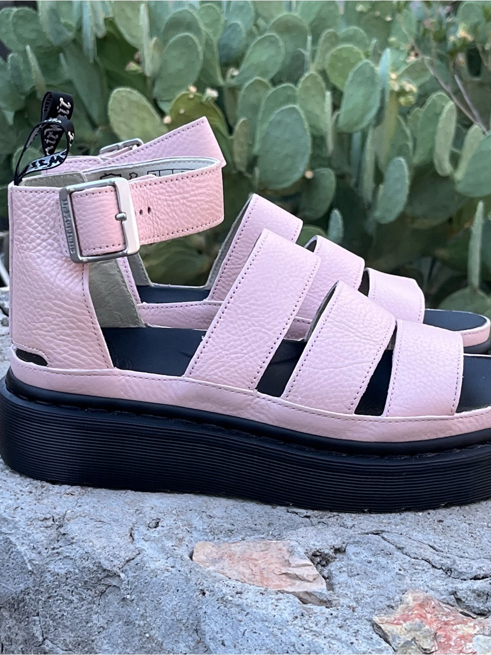 Dr. Martens Pink Platform Fisherman Sandals Salt Clarissa